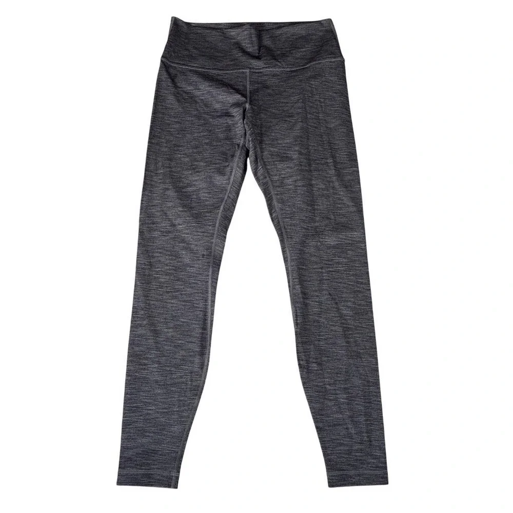 Lululemon Leggings Womens Size 10 Heathered Gray High-Rise Yoga Ankle - Picture 1 of 5